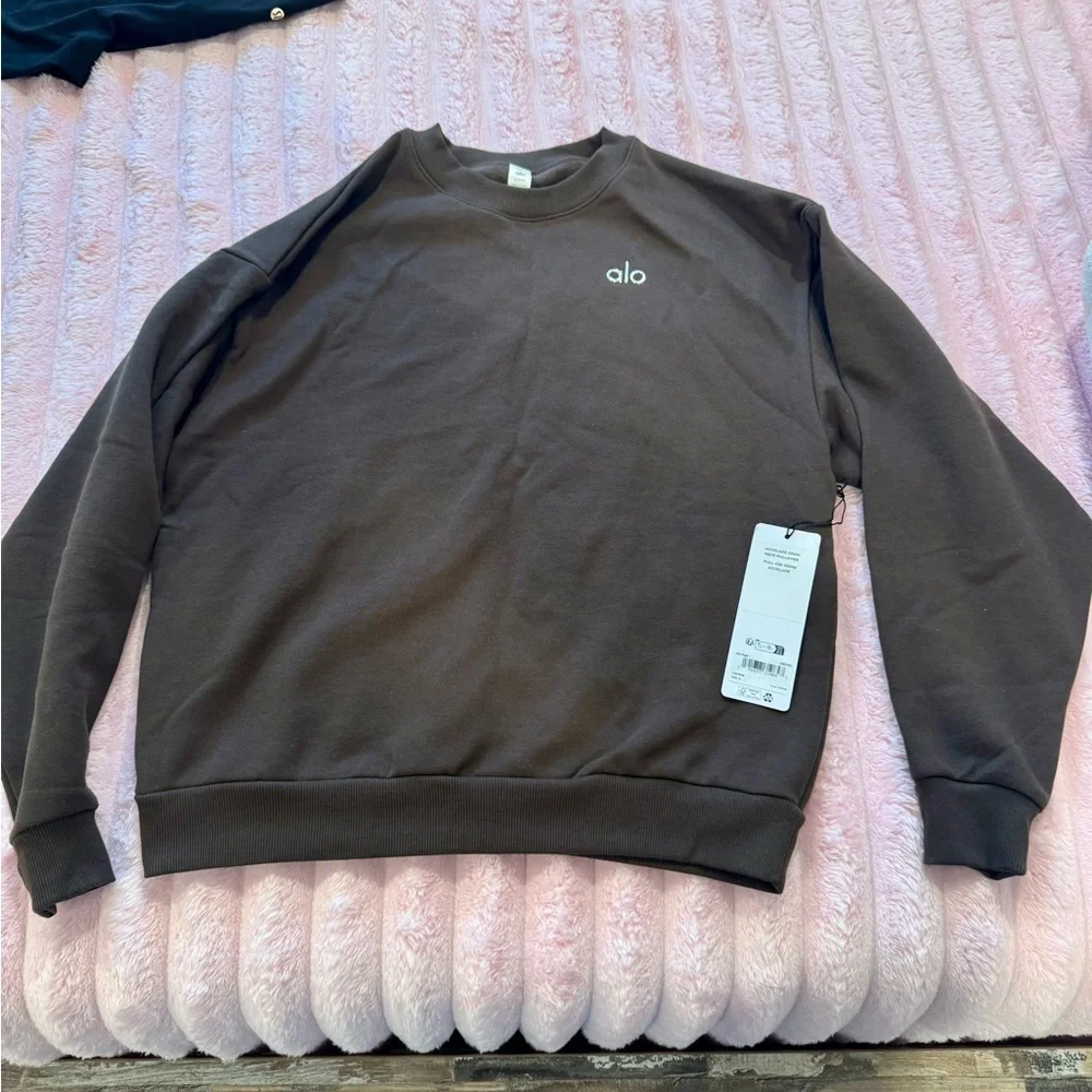 Alo AccoladeSweatshirt (Espresso) - Picture 3 of 5